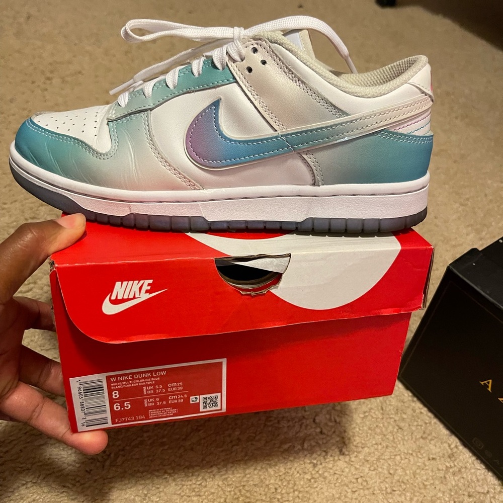 Nike Dunk Low - White and Teal